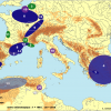 aires d'étude des thèses en archéomolinologie